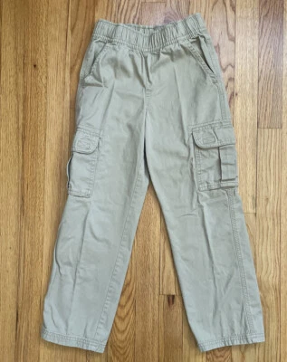 The Children's Place Boys' Beige Flat Front Cargo Elastic Waist Pants Size 8 - Image 1 of 3