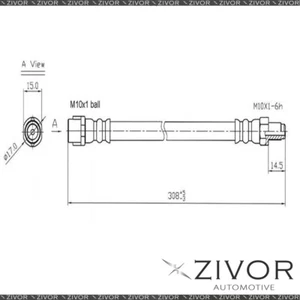 PROTEX Hydraulic Hose-Rear For MERCEDES BENZ 260E W124 4D Sdn RWD 1988 - 1991 - Picture 1 of 1