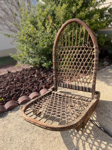 Sno-Shu W.F. Tubbs Vintage Rawhide Folding Canoe Seat Folding Chair NORWAY, ME Cover