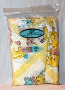 NEW IN PACKAGE ROSEBUD VINTAGE FITTED CRIB SHEET AND PILLOW CASE - Picture 1 of 2