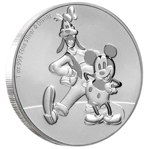 NIUE 2021 - 2$ NZD Mickey™ & Goofy™ - 1oz argent - Disney™ - Bild 1 von 3