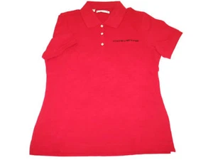 Camisa polo para damas Corvette Cutter & Buck piqué roja pequeña - Imagen 1 de 2