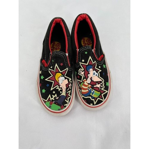 Scarpe slip on Vans Disney 2013 Phineas and Ferb unisex bambini 11 5