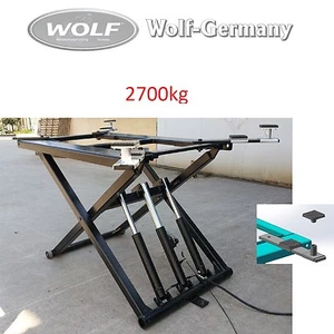 Mobile Kurzhub Scheren Hebebühne 2700kg Spengler-Lackiererbühne Wolf-Germany. - Bild 1 von 1