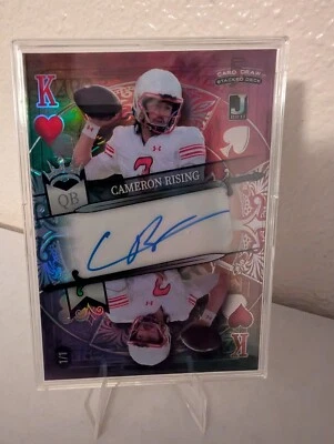 2023 Wild Card 5 Card Draw Stacked Deck Cameron Rising Auto 1/1 - Image 1 of 2