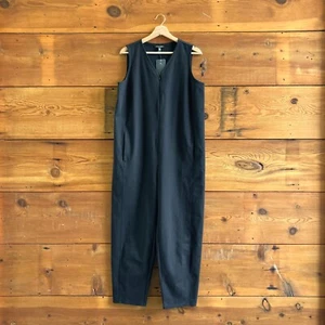 S - Eileen Fisher Black Sleeveless Zip Front Ponte Lantern Jumpsuit 0802SS - Imagen 1 de 4
