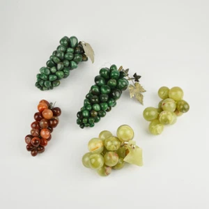 Grapes - Stone - Agate - Onyx - Decoration - Vines - Gemstone - Vintage - Picture 1 of 7
