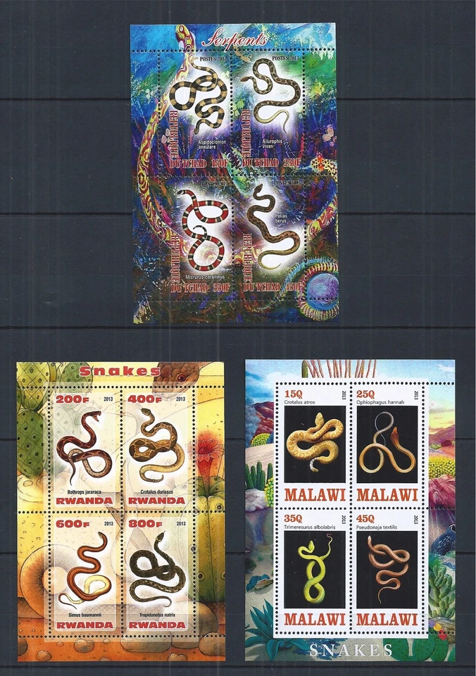 Mini Sheet Set Snakes Serpents - Image 1 of 1