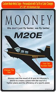 Letrero de avión HD Mooney M20/M20E (negro/amarillo) - Imagen 1 de 2