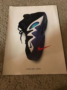 Vintage 1997 NIKE AIR ZOOM FLIGHT FIVE 5 JASON KIDD Shoes Poster Print Ad 1990s