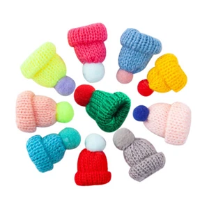 10 PIEZAS Mini sombreros para tejer suministros artesanales ganchillo mini sombreros gorras - Imagen 1 de 11