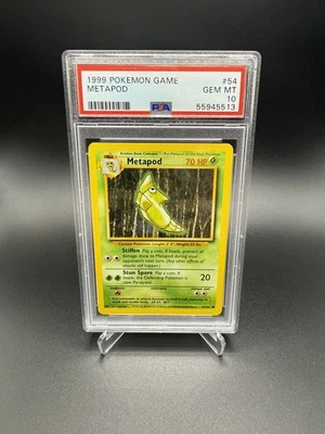 1999 Pokemon Game Metapod 54 PSA 10 - Image 1 of 2