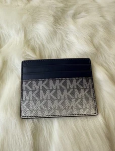Michael Kors Cooper Ombre Logo Tall Card Case - Navy - Picture 1 of 3