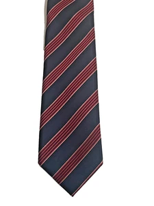 Taylor&Wright 58" x 3.25" Polyester Blue, Red, and White Striped Repp Tie - Picture 1 of 3