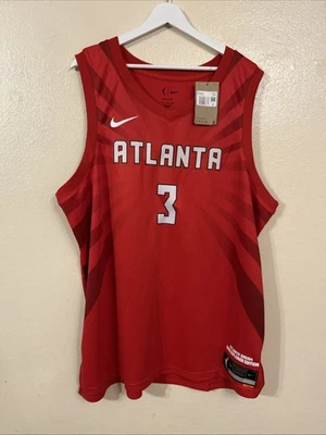 Nike  Atlanta Dream #3 Red Explorer WNBA Victory Jersey Sz 56 - Powers - Image 1 of 4