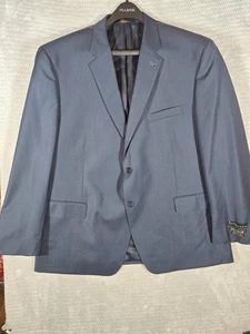 $1385 NWT Jos A Bank SIGNATURE GOLD Jacket Blazer Mens 50R Navy Blue Stripe Wool - Picture 1 of 9