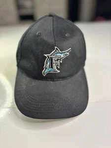 Miami Marlins Florida Black Hook & Loop Adjustable Strap back Cap Team MLB Hat - Picture 1 of 7