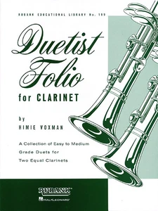 Duetist Folio for Clarinet Duets Contest Sheet Music 44 Pieces Rubank Book - Picture 1 of 1