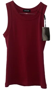 Women’s Styland Burgundy Tank Top Size 6 - Picture 1 of 6