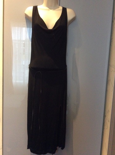 Abito donna nero Gucci taglia S con fessura anteriore