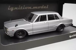 Modelo de encendido 1:18 IG0760 Nissan Skyline 2000 GT-R PGC10 coche modelo plateado - Imagen 1 de 9