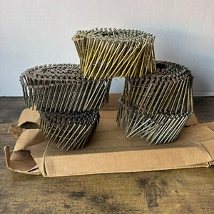 One Box Of 2 1/2” Inch Roofing Framing Galvanized Nails - 5 Coils - Head Is 1/4” - Picture 1 of 9