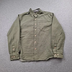32 Bar Blues Shirt Men Medium Green Button Shacket Academi Quiet Luxury Heritage - Picture 1 of 7
