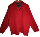 Vintage Men's Patagonia Red Micro D Luxe Fleece 1/2 Zip Sweater Size Xl Usa