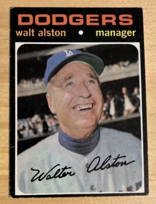 1971 Topps # 567 Walt Alston MLB HOF Los Angeles Dodgers EX - Image 1 of 2