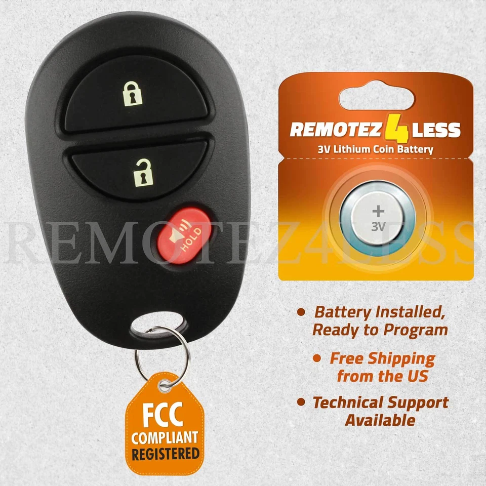 for Toyota Highlander Sequoia Tacoma Tundra Keyless Remote Car Entry Key Fob - Image 1 of 4