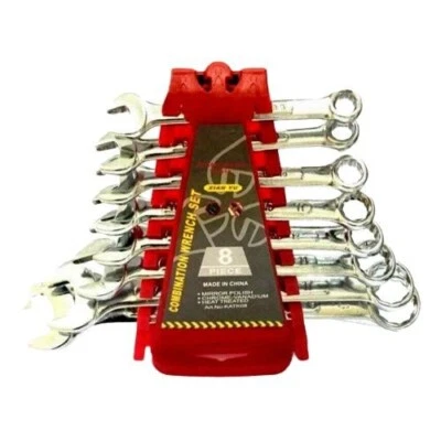 CHIAVI INGLESI COMBINATE - SET 8 CHIAVI CHROME VANADIUM - KATK08 - Immagine 1 di 4