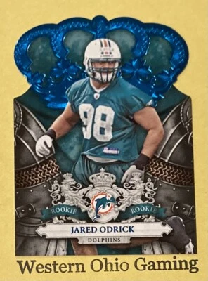 2010 Panini Crown Royale Jared Odrick #140 Blue Rookie Card #095/100 MADE - Image 1 of 2