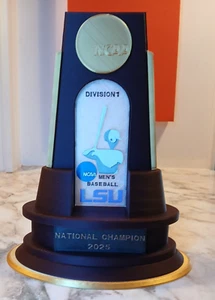 LSU NCAA 2025 OR 2023 BASEBALL DIVISION 1 NATIONAL CHAMPION TROPHY, LARGE - Picture 1 of 11