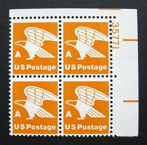 Sc # 1735 ~ PL # BLK ~ ND (15 ct) "A" SERIES & EAGLE (cc30) - Picture 1 of 1