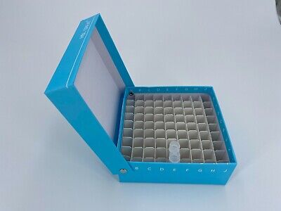 5/pack,10/pack,81-Well Waterproof Cardboard Freezer Boxes, Hinged Lid • 22.99£