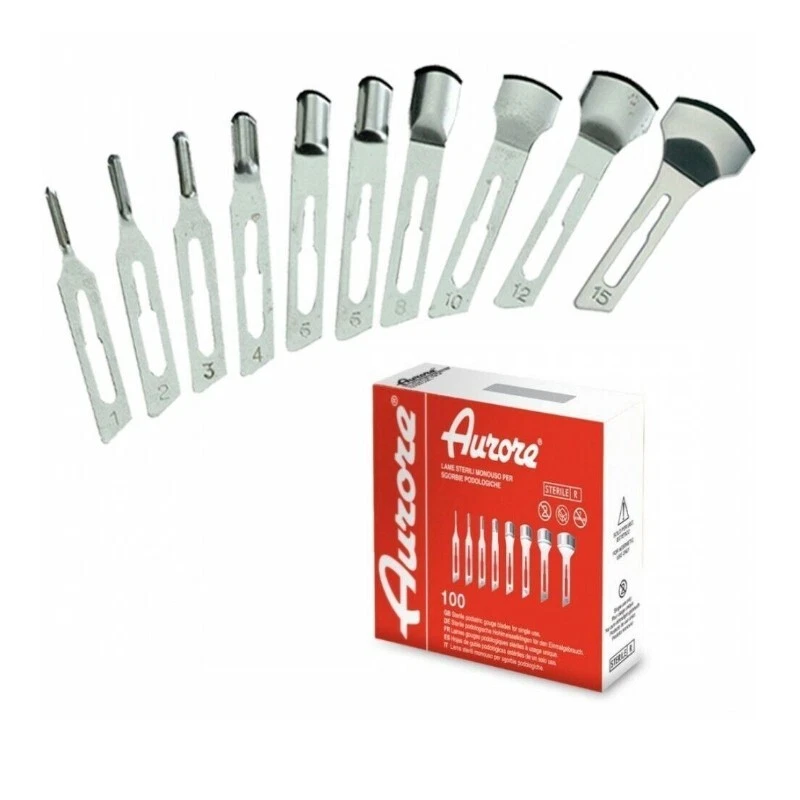 lame sgorbia aurore sterili per pedicure 100 pz podologica da estetista - Immagine 1 di 1