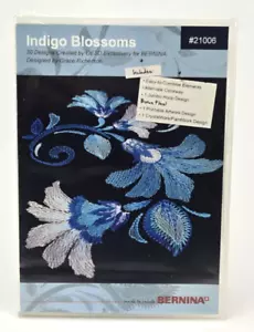 Bernina OESD Embroidery Designs CD Indigo Blossoms 30 Designs Factory Sealed - Picture 1 of 2