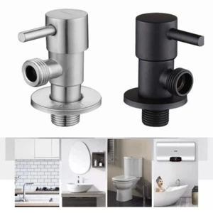 Rubinetto Valvola Angolare G1/2 WC Acciaio Inox Bagno Cucina Lavello Rubinetto Acqua - Foto 1 di 15