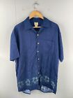Morro Bay Mens Vintage Short Sleeve Casual Hawaiian Shirt Size M Blue