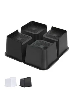 Bed Risers 4 Pack 4 Inch Heavy Duty Furniture Risers Table Leg Extenders Bed ... - Picture 1 of 7