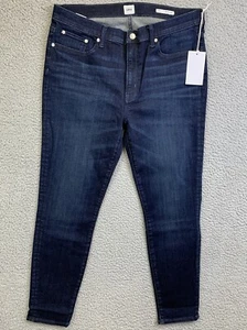 Edwin Womens Pixie 9” Mid Rise Skinny Jeans Pants Legend Blue Sz 34 x 27 NEW - Picture 1 of 10