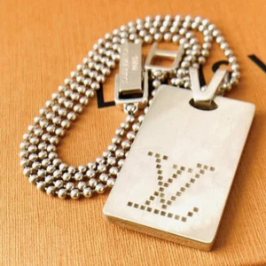LOUIS VUITTON Pandantif Bond Street Halskette Pendente Silber M65741 Selten - Bild 1 von 12