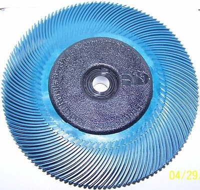 3M RADIAL BRISTLE BRUSH 6" DIA 400 GRIT BLUE BRUSH 8-PLY W-BUSHINGS #33214