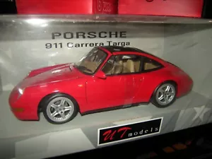 1:18 UT Porsche 911 Typ 993 Targa rojo/rojo en EMBALAJE ORIGINAL -RARO/RARO- - Imagen 1 de 1