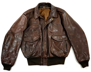SCHOTT 184SM A-2 Vintage Piloten Flieger Aviator Lederjacke 56 XL - Picture 1 of 6