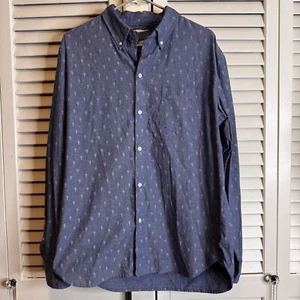 CHUBBIES THE NUTTER MENS LARGE BLUE CACTUS BUTTON DOWN SHIRT MADE IN USA - Picture 1 of 8
