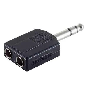 Klinke Adapter Klinkenstecker 6,35mm zu 2 Klinkenbuchsen 6,3mm Audio Stereo Aux - Bild 1 von 1