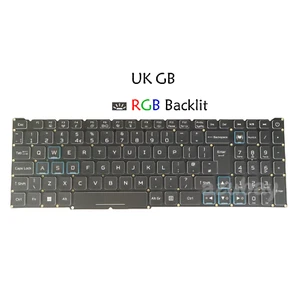 Teclado portátil Reino Unido para Acer Predator Helios PH315-55 PH317-56, zona RGB retroiluminado - Imagen 1 de 9