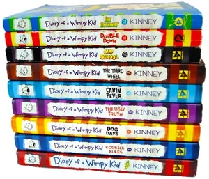 9 DIARY OF A WIMPY KID HARDCOVER & PAPERBACK BOOK COLLECTION By Jeff Kinney - Picture 1 of 8