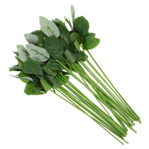 30 Pcs Decorative Foliage Artificial Leaves 30pcs Flower Rose Simulation Stem - Picture 1 of 12